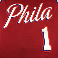 Men's Philadelphia 76ers James Harden Red Fastbreak Replica Player Jersey1
