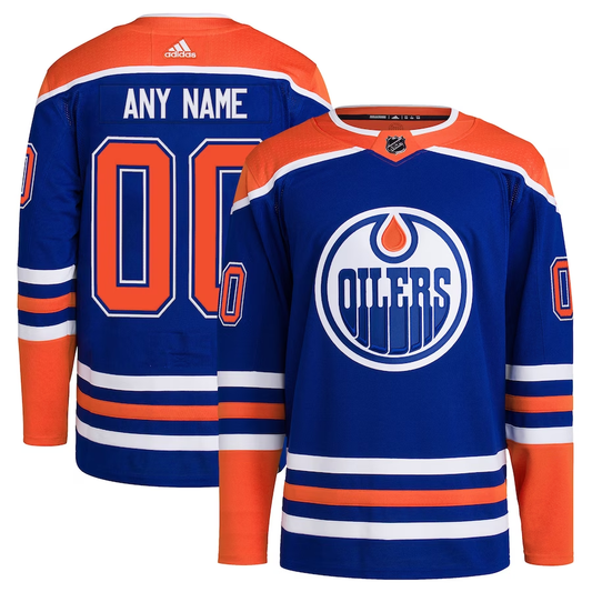 Men's Edmonton Oilers Royal Home Primegreen Authentic Pro Custom Jersey1
