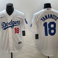 Men's Los Angeles Dodgers Yoshinobu Yamamoto #18 White Home Replica Game Jersey1