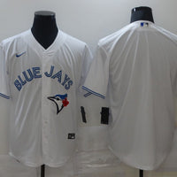 Men's Toronto Blue Jays White Home Blank Replica Jersey1