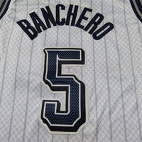 Men's Orlando Magic Paolo Banchero #5 Silver 2024/25 Swingman Player Jersey1 - City Edition