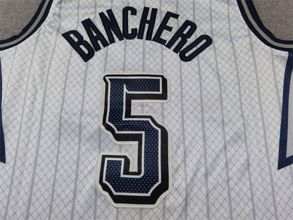 Men's Orlando Magic Paolo Banchero #5 Silver 2024/25 Swingman Player Jersey1 - City Edition