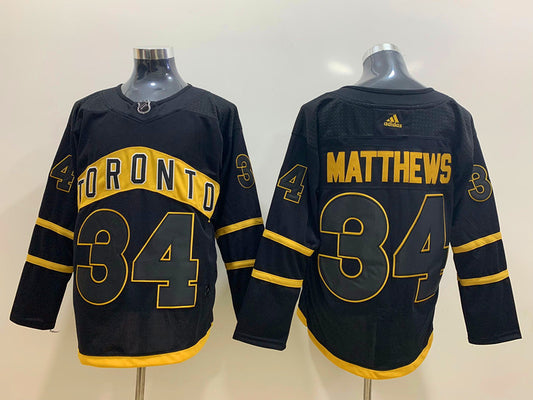 Men's Toronto Maple Leafs Auston Matthews #34 Black Player Game Jersey1