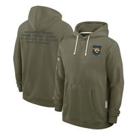 Men's Jacksonville Jaguars Olive 2025 Salute to Service Sideline Standard Issue Dri-FIT Hoodie