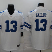 Men's Dallas Cowboys Michael Gallup #13 White Game Player Jersey1