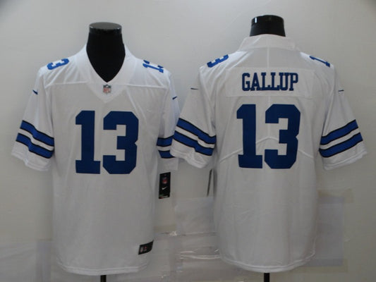 Men's Dallas Cowboys Michael Gallup #13 White Game Player Jersey1