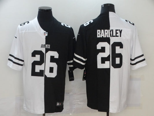 Men's New York Giants Saquon Barkley #26 Black/White Game Jersey1
