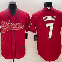 Men's Houston Texans C.J. Stroud #7 Red Game Jersey1 Joint Edition