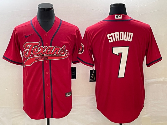 Men's Houston Texans C.J. Stroud #7 Red Game Jersey1 Joint Edition