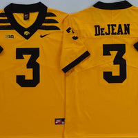 Men's Iowa Hawkeyes Cooper DeJean #3 Yellow Player Game Jersey
