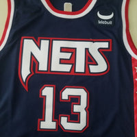 Men's Brooklyn Nets James Harden Navy 2021/22 Swingman Jersey1 - City Edition