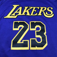 Men's Los Angeles Lakers LeBron James #23 Purple Swingman Jersey1 - Statement Edition