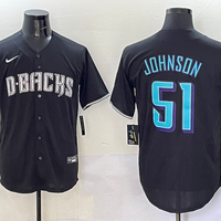 Men's Arizona Diamondbacks Randy Johnson #51 Black Player Jersey