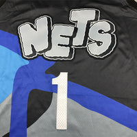 Men's Brooklyn Nets Mikal Bridges #1 Black 2023/24 Swingman Jersey1 - City Edition