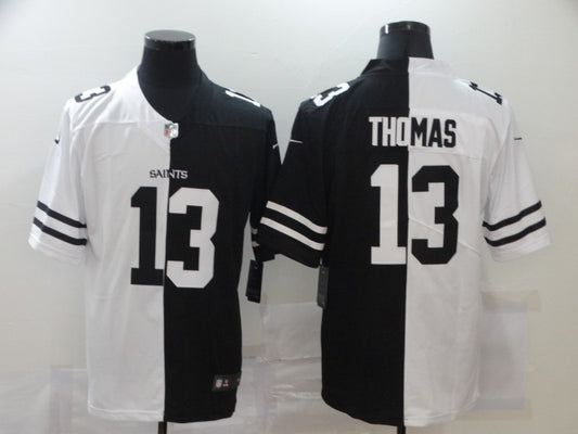 Men's New Orleans Saints Michael Thomas #13 Black/White Game Jersey1