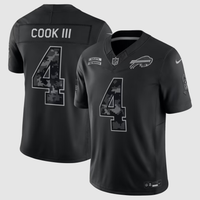 Men's Buffalo Bills James Cook III #4 Black 2026 Salute to Service Stitched Limited Jersey