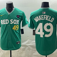 Men's Boston Red Sox Tim Wakefield #49 Green 2025 City Connect Limited Retired Player Jersey