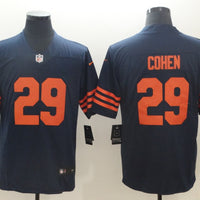 Men's Chicago Bears Tarik Cohen #29 Navy Game Jersey1