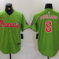 Men's Philadelphia Phillies Nick Castellanos #8 Green Limited Player Jersey1