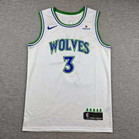 Men's Minnesota Timberwolves Jaden McDaniels #3 White Swingman Jersey - Association Edition