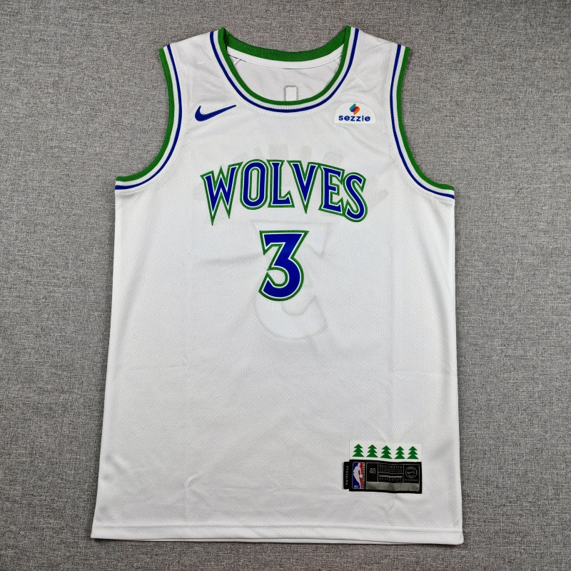 Men's Minnesota Timberwolves Jaden McDaniels #3 White Swingman Jersey - Association Edition