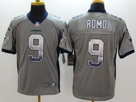 Men's Dallas Cowboys Tony Romo #9 Gray Game Jersey1