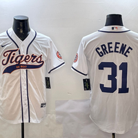 Men's Detroit Tigers Riley Greene #31 White Game Jersey1