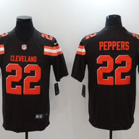 Men's Cleveland Browns Jabrill Peppers #22 Brown Game Jersey1