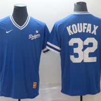 Men's Los Angeles Dodgers Sandy Koufax #32 Blue Replica Player Jersey1