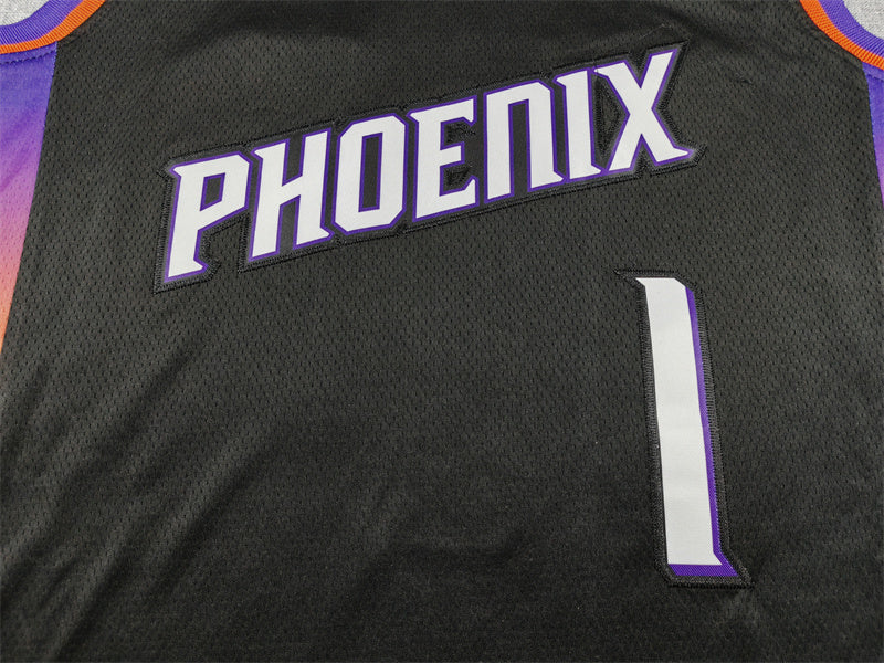 Men's Phoenix Suns Devin Booker #1 Black Swingman Jersey - Statement Edition