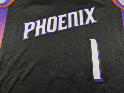 Men's Phoenix Suns Devin Booker #1 Black Swingman Jersey - Statement Edition
