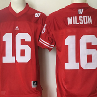 Men's Wisconsin Badgers Russell Wilson #16 Red Player Jersey
