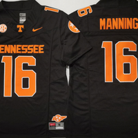 Men's Tennessee Volunteers Manning #16 Black Game Jersey