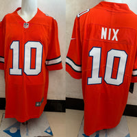 Men's Denver Broncos Bo Nix #10 Orange Game Jersey