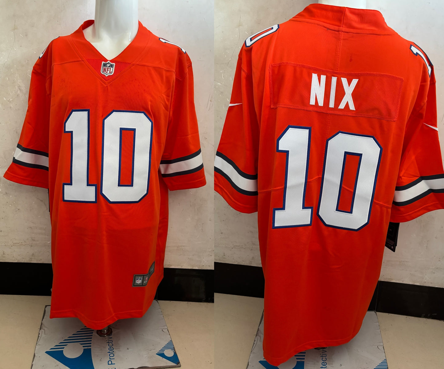 Men's Denver Broncos Bo Nix #10 Orange Game Jersey