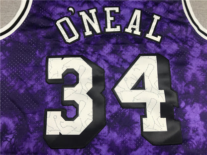 Men's Los Angeles Lakers Shaquille O'Neal #34 Purple Galaxy Swingman Jersey1
