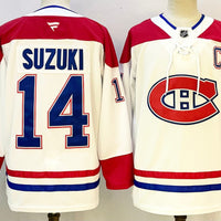 Men's Montreal Canadiens Nick Suzuki #14 White Breakaway Player Jersey