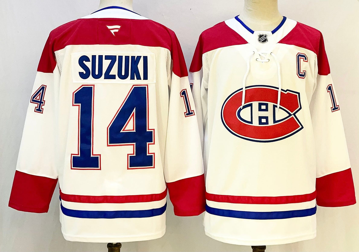Men's Montreal Canadiens Nick Suzuki #14 White Breakaway Player Jersey