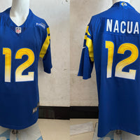 Men's Los Angeles Rams Puka Nacua #12 Royal Player Jersey
