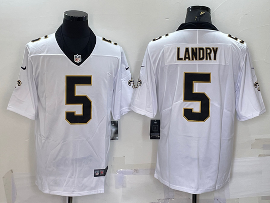 Men's New Orleans Saints Jarvis Landry #5 White Game Jersey1