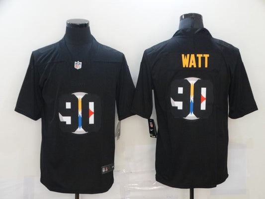 Men's Pittsburgh Steelers T.J. Watt Black Retired Player Jersey1