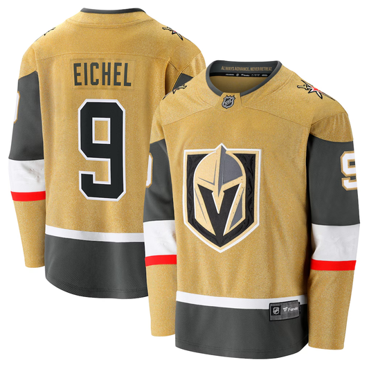 Men's Vegas Golden Knights Jack Eichel #9 Fanatics Gold Home Breakaway Jersey