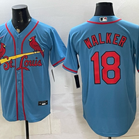 Men's St. Louis Cardinals Jordan Walker #18 Light Blue Replica Player Jersey