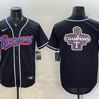 Men's Texas Rangers Black Fashion Game Out Jersey