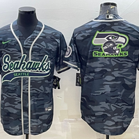 Men's Seattle Seahawks Grey Camouflage Game Jersey
