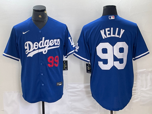 Men's Los Angeles Dodgers Joe Kelly #99 Blue Replica Player Jersey1