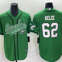 Men's Philadelphia Eagles Jason Kelce #62 Kelly Green Game Jersey1 Joint Edition