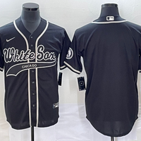 Men's Chicago White Sox Black Replica Blank Jersey1 Joint Edition