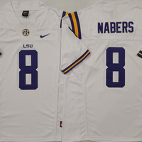Men's LSU Tigers Malik Nabers #8 White Game Jersey