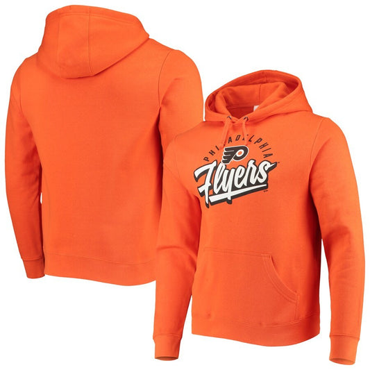 Men's Orange Philadelphia Flyers Script Wordmark Hoodie